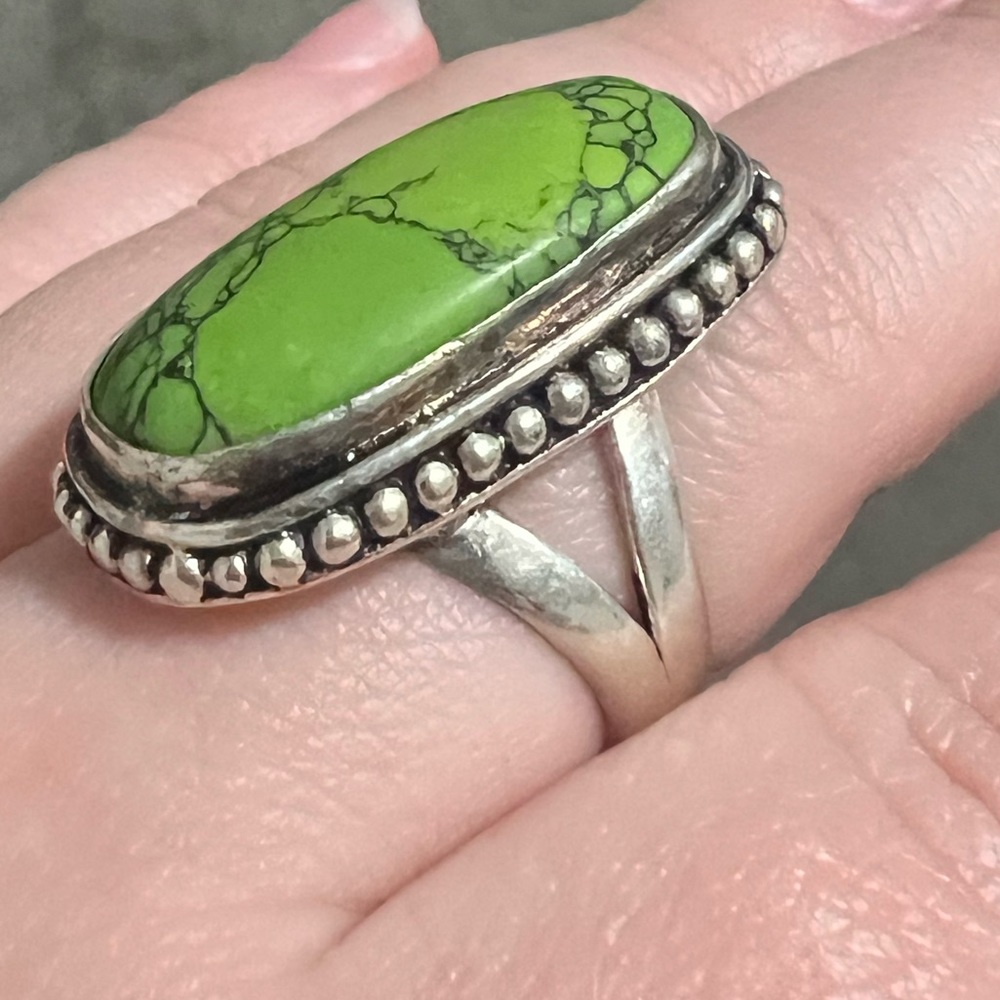 Green Turquoise Ring - image 2